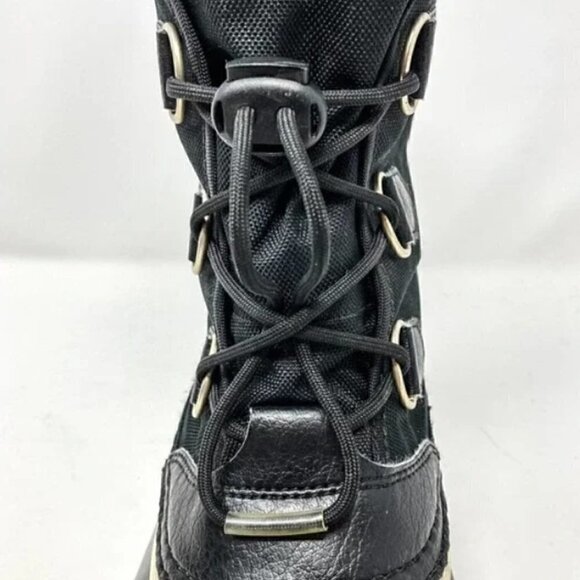 Sorel Black Yoot Pac Waterproof Nylon and Rubber Winter Boots - Size 5 - Picture 9 of 10